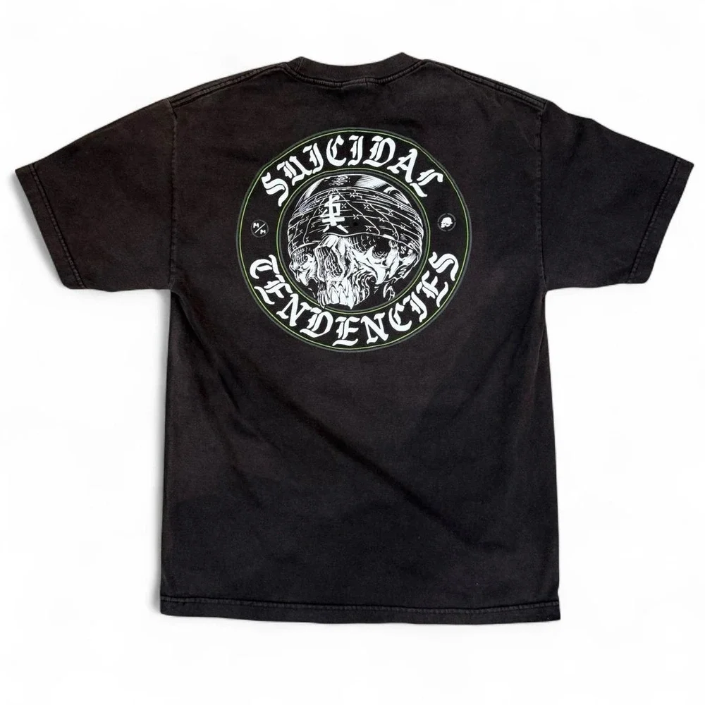 Vintage Metal Mulisha Faded Black Tee Men's Size Large Skater Grunge Goth Y2K